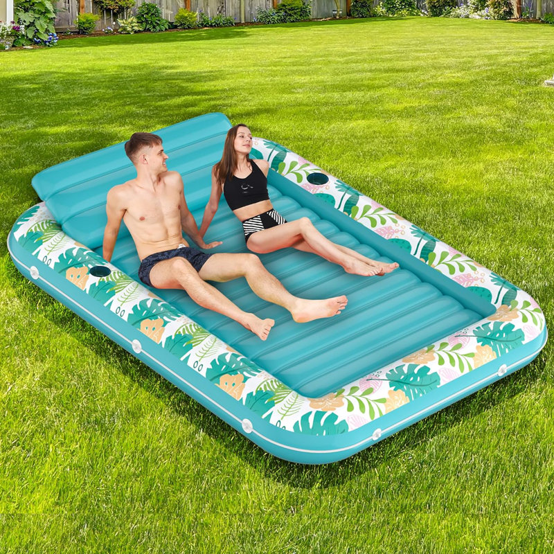 Utibia Inflatable Tanning Pool Lounger Float Large Inflatable Pool Floats Suntan Tub with Pillow Wayfair